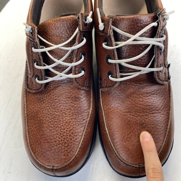 APEX ARIYA Y910 Brown Casual Walker Pebble  Leather Shoes PRS Insole,Size 11.5 main image 6